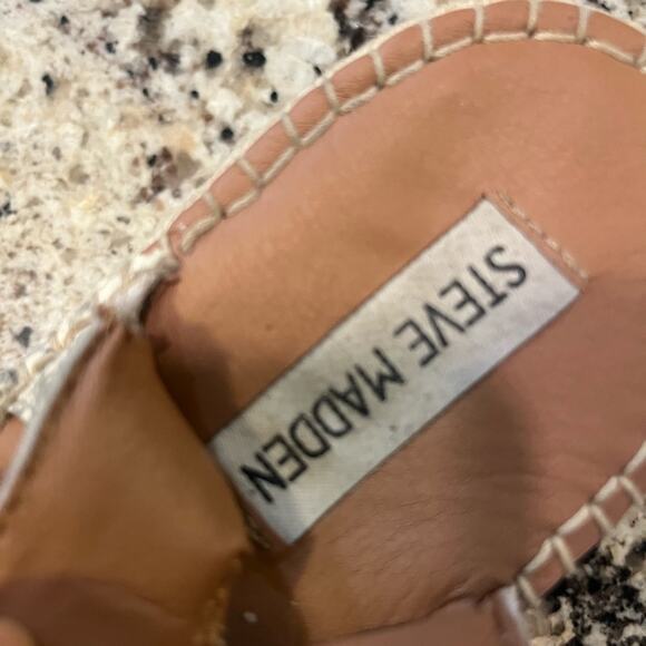 Steve Madden Cabo Leather Snakeskin Platform Wedge Espadrille Strappy Sandal 10 - Picture 7 of 8